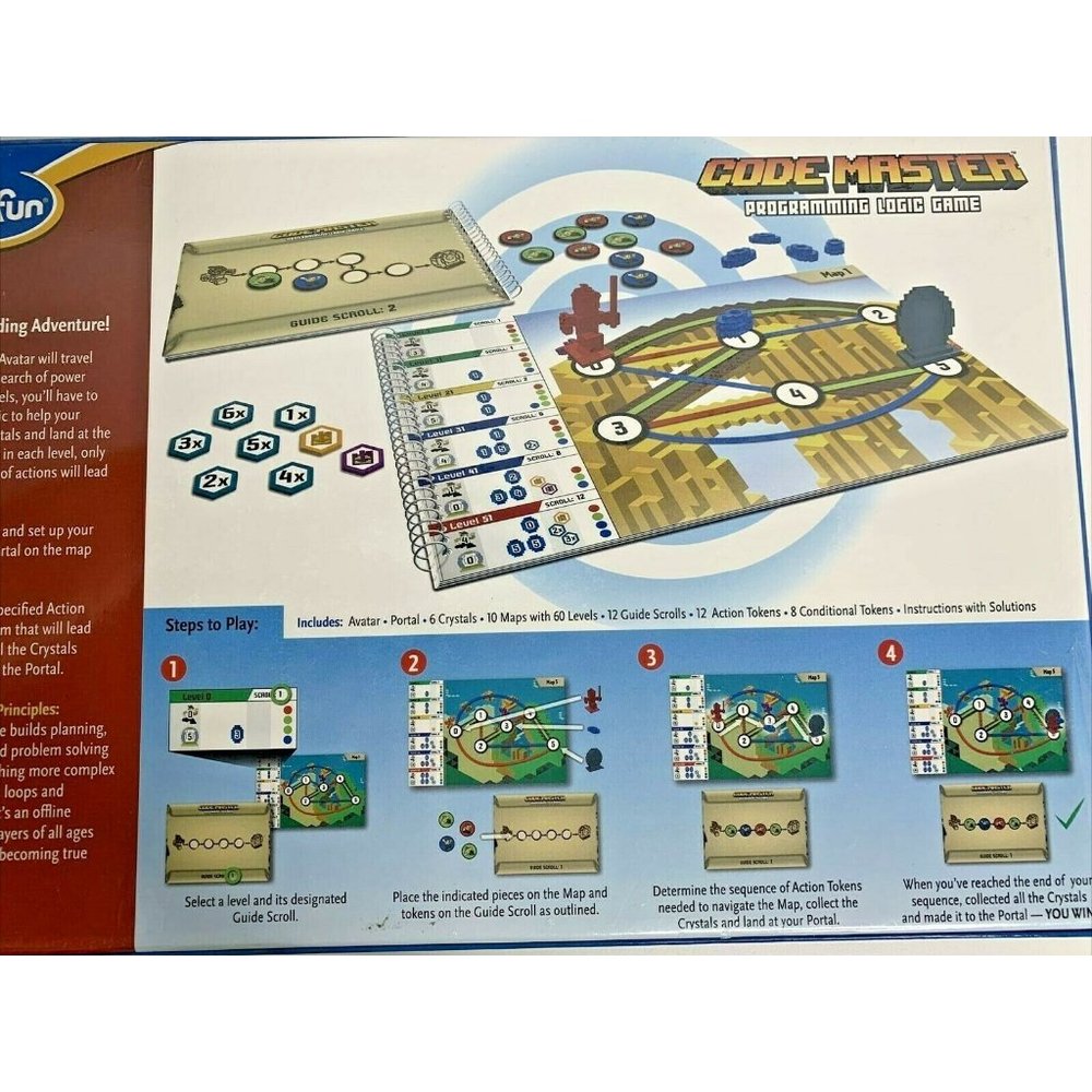 Code Master Programming Logic Game 60 Levels ThinkFun NEW - Picture 5 of 7